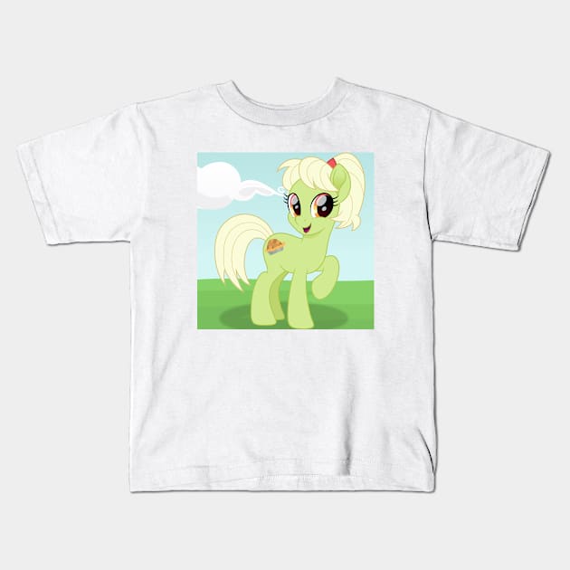 Adult Granny Smith scene Kids T-Shirt by CloudyGlow